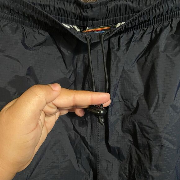 L.L. Bean Nylon Pants Mens M Black Ankle Zip Lined Track Utility Outdoor Vtg Y2K - Picture 4 of 7